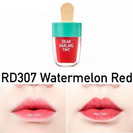Увлажняющий гелевый тинт для губ Dear Darling Water Gel Tint Watermelon Red - фото 4