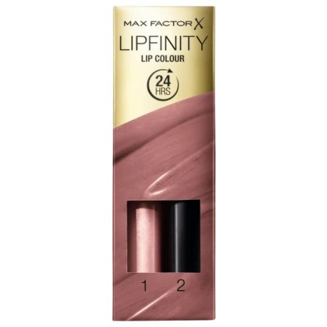 Стойкая губная помада и увлажняющий блеск Max Factor Lipfinity, 350 тон essential brown - фото 2