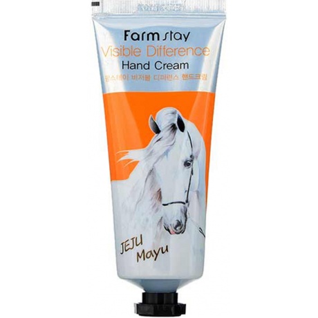 Крем для рук с лошадиным маслом FarmStay Visible Difference Hand Cream Jeju Mayu, 100гр - фото 2