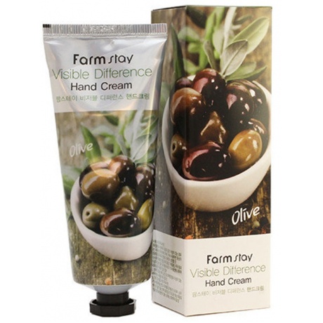 Крем для рук с экстрактом оливы FarmStay Visible Difference Hand Cream Olive, 100г - фото 1