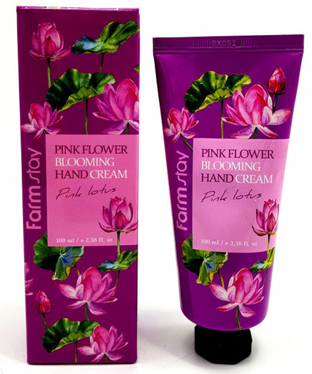 Крем для рук FarmStay Pink Flower Blooming Hand Cream Pink Lotus, 100мл