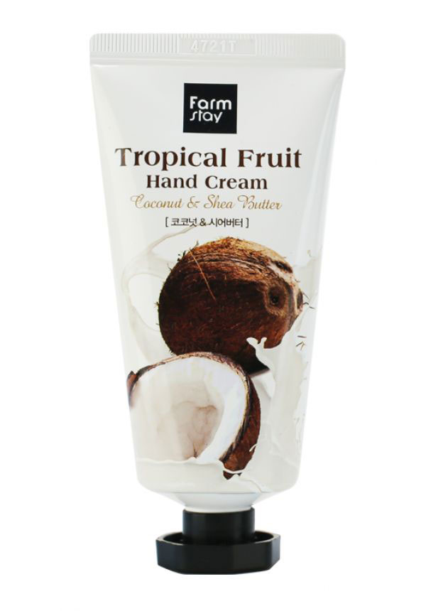 Крем для рук с кокосом и маслом ши FarmStay Tropical Fruit Hand Cream Coconut  Shea Butter, 50мл