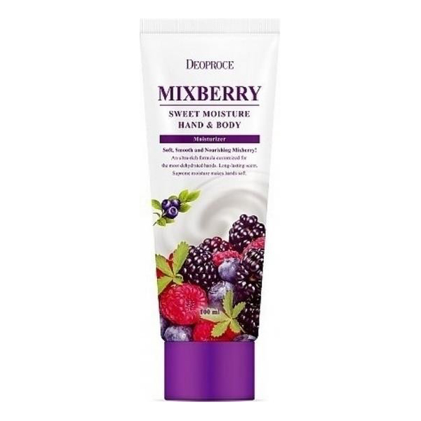 Крем для рук и тела питательный Deoproce Moisture Hand & Body Mixberry Sweet 100мл