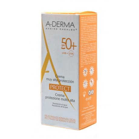 Cолнцезащитный крем SPF 50+ A-Derma Protect, 40 мл - фото 2