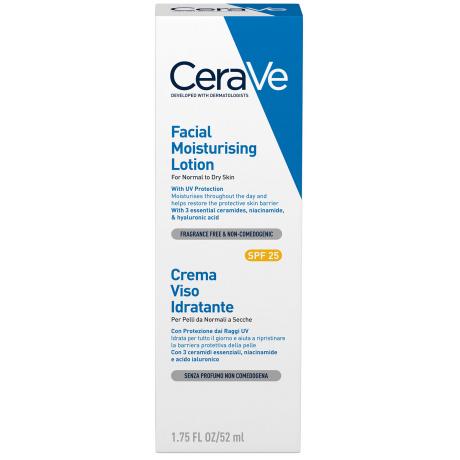 CeraVe Увлажняющий лосьон для нормальной и сухой кожи лица SPF25,  52 мл - фото 5