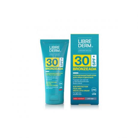 Librederm Bronzeda крем для лица и зоны декольте солнцезащитный SPF30, 50 мл - фото 1