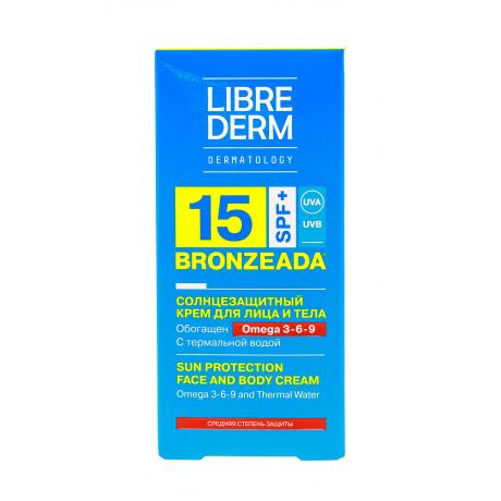 Солнцезащитный крем SPF15 Librederm Bronzeada с Омега 3-6-9 и термальной водой, 150 мл - фото 6