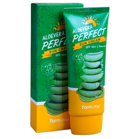 Солнцезащитный крем FarmStay Aloevera Perfect Sun Cream SPF 50+, 70г - фото 1