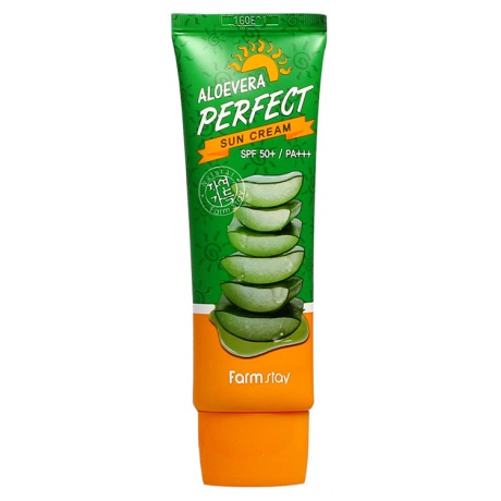 Солнцезащитный крем FarmStay Aloevera Perfect Sun Cream SPF 50+, 70г - фото 2