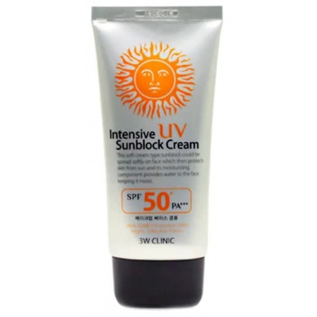 Солнцезащитный крем 3W Clinic Intensive UV Sun Block Cream SPF 50+, 70 мл - фото 2