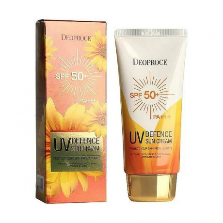 Крем солнцезащитный для лица и тела Deoproce UV Defence Sun Protector SPF50+ 70g - фото 1
