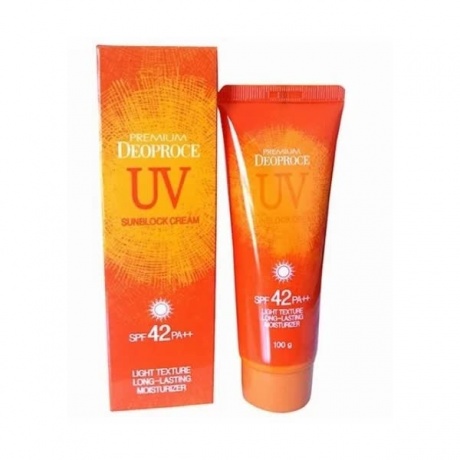 Крем солнцезащитный для лица и тела Premium Deoproce UV Sunblock Cream SPF42 100g - фото 1
