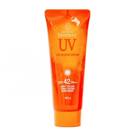 Крем солнцезащитный для лица и тела Premium Deoproce UV Sunblock Cream SPF42 100g - фото 2