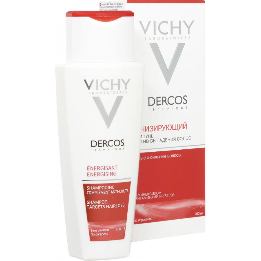 Шампунь для волос Vichy Dercos Energising, 200 мл, тонизирующий с аминексил...