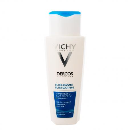 Шампунь для волос Vichy Dercos Ultra, 200 мл, без сульфатов, для чувств. кожи головы и сухих волос - фото 2