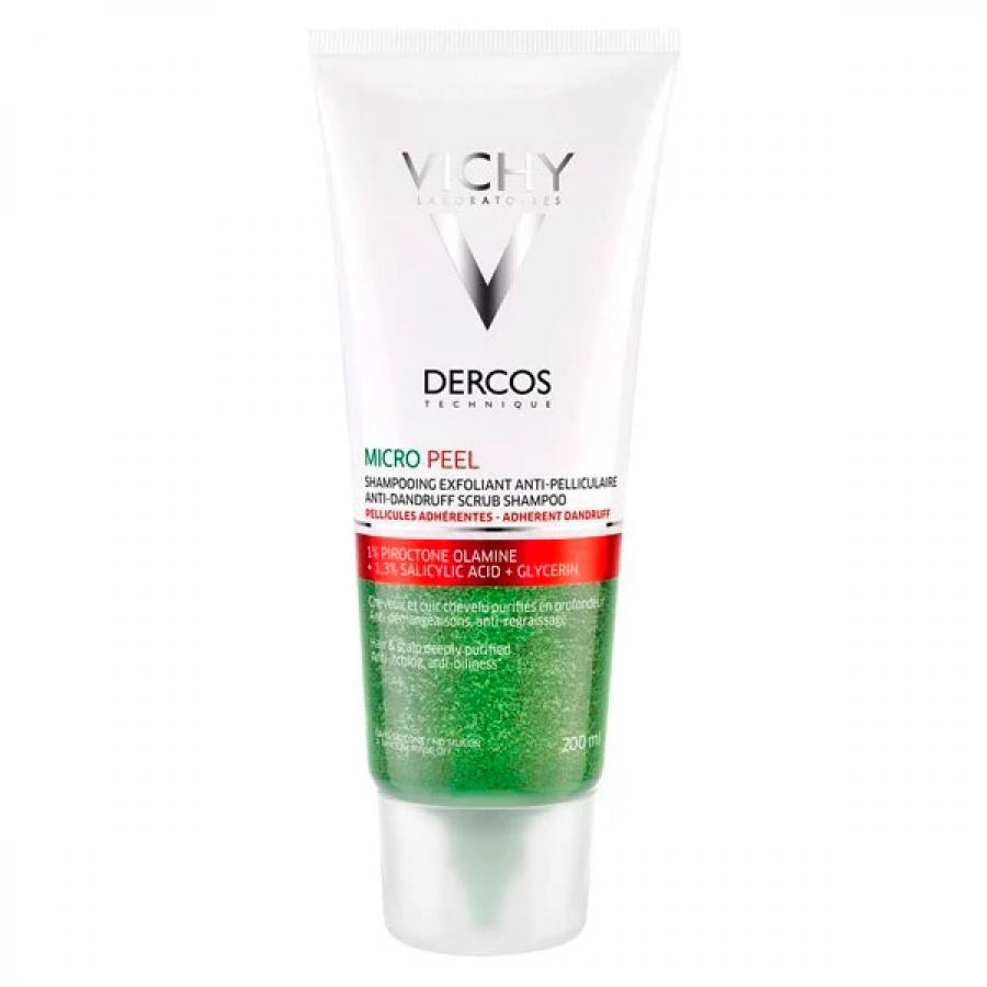 Шампунь-пилинг для волос Vichy Dercos MicroPeel 3в1, 200 мл, для интенсивного очищения кожи головы