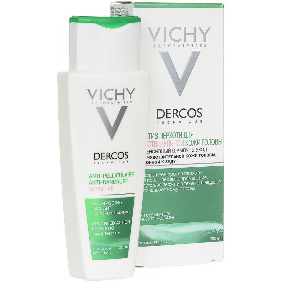 Шампунь для волос Vichy Dercos Anti-dandruff, 200 мл, от перхоти для чувствительной кожи головы