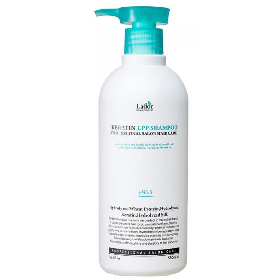 Безсульфатный шампунь для волос с кератином Lador Keratin LPP Shampoo 530мл