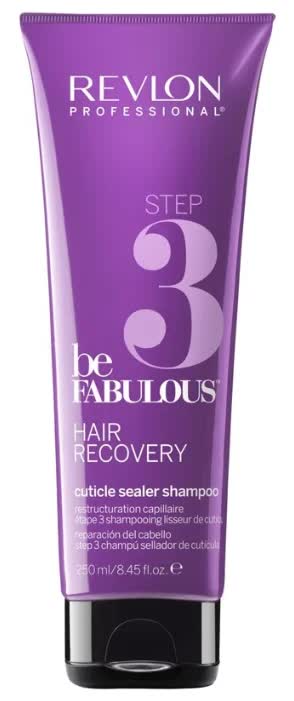 Очищающий шампунь, запечатывающий кутикулу шаг 3 Revlon Professional Be Fabulous Hair Recovery Cuticle Sealer Shampoo, 250 мл