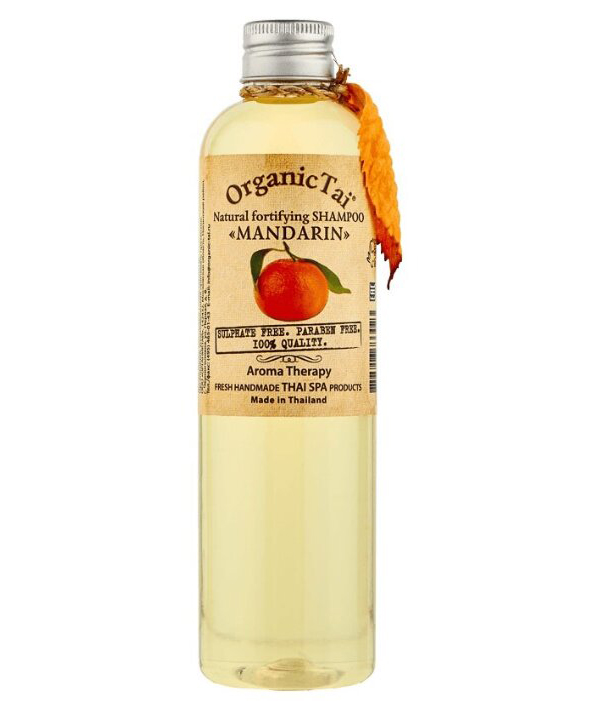 OrganicTai Безсульфатный шампунь для волос с мандариновым маслом Natural Fortifying Shampoo Mandarin, 260 мл