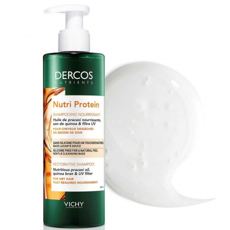 Шампунь для секущихся и поврежденных волос DERCOS NUTRIENTS Nutri Protein Vichy, 250 мл - фото 7