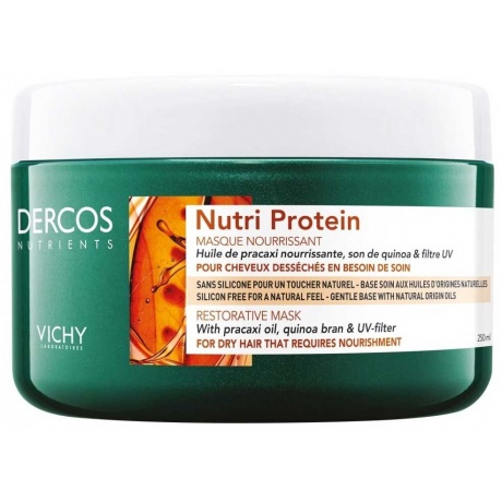 Маска для секущихся и поврежденных волос DERCOS NUTRIENTS Nutri Protein Vichy, 250 мл - фото 1