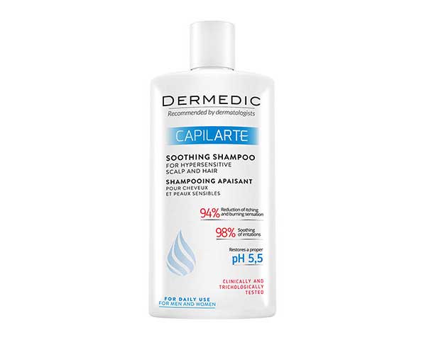 Успокаивающий шампунь Dermedic Capilarte для волос и чувствительной кожи головы 300 мл
