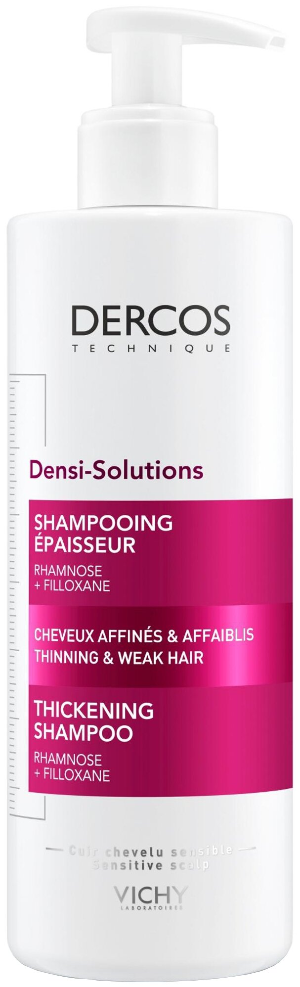 Уплотняющий шампунь Vichy Densi-Solutions для истонченных и ослабленных волос 400мл