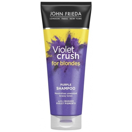 Шампунь с фиолетовым пигментом John Frieda Violet Crush для нейтрализации желтизны светлых волос 250 мл - фото 1