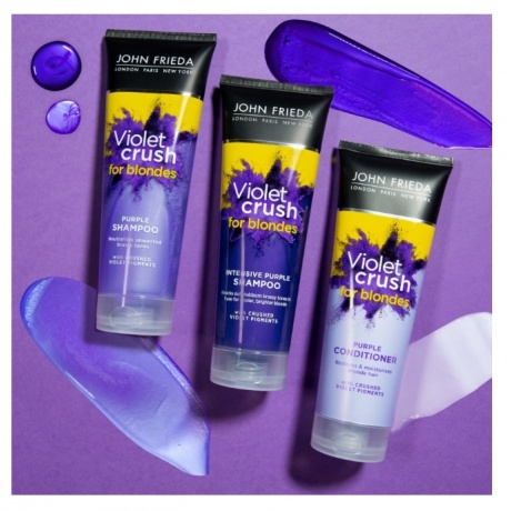 Шампунь с фиолетовым пигментом John Frieda Violet Crush для нейтрализации желтизны светлых волос 250 мл - фото 8