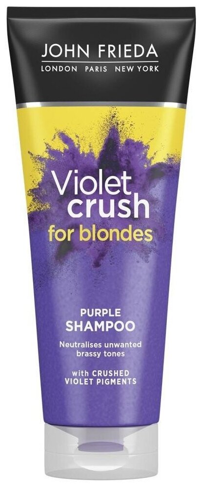 Шампунь с фиолетовым пигментом John Frieda Violet Crush для нейтрализации желтизны светлых волос 250 мл