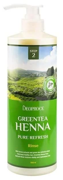 Бальзам для волос с зеленым чаем и хной Deoproce Greentea Henna Pure ReFresh Rinse 1000мл