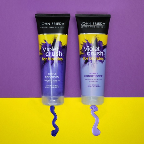 Кондиционер с фиолетовым пигментом John Frieda Violet Crush для восстановления и поддержания оттенка светлых волос 250 мл - фото 3