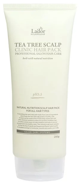 Маска-пилинг для кожи головы с чайным деревом La'dor Tea Tree Scalp Hair Pack, 200ml