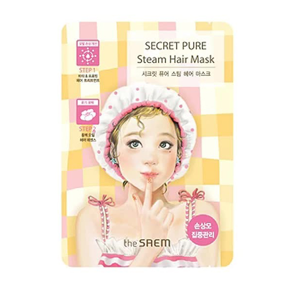 Маска паровая для поврежденных волос The Saem Secret Pure Steam Hair Mask 15гр/5гр