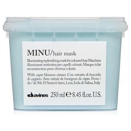 Восстанавливающая маска для окрашенных волос Davines Minu 250 мл, 75102 - фото 1