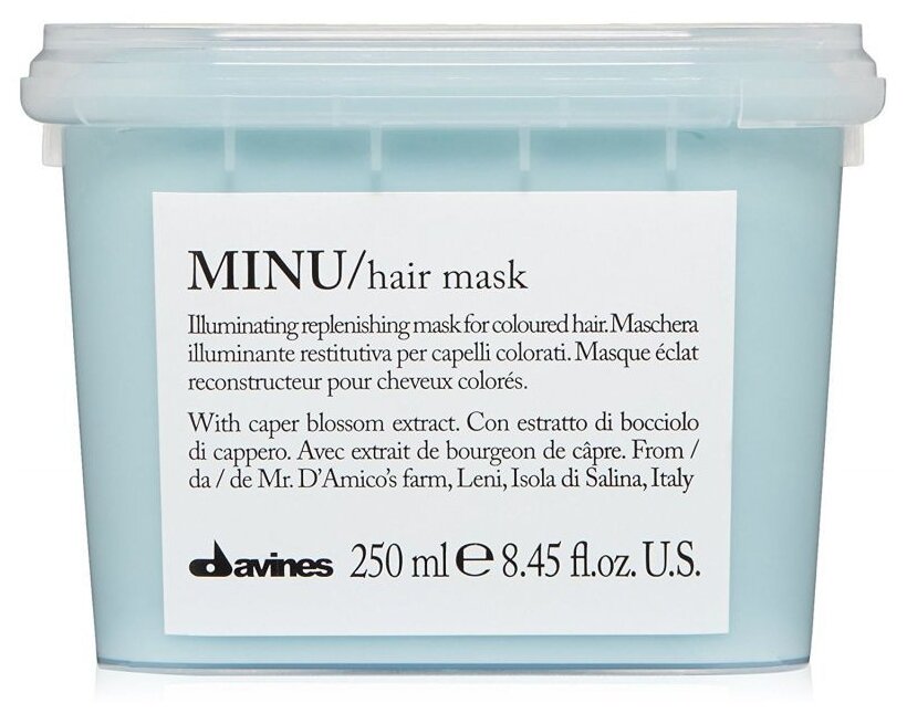Восстанавливающая маска для окрашенных волос Davines Minu 250 мл, 75102