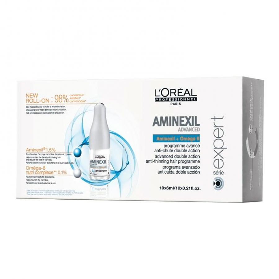 Программа для редеющих волос двойного действия LOreal Professionnel Aminexil Advanced, 42*6 мл
