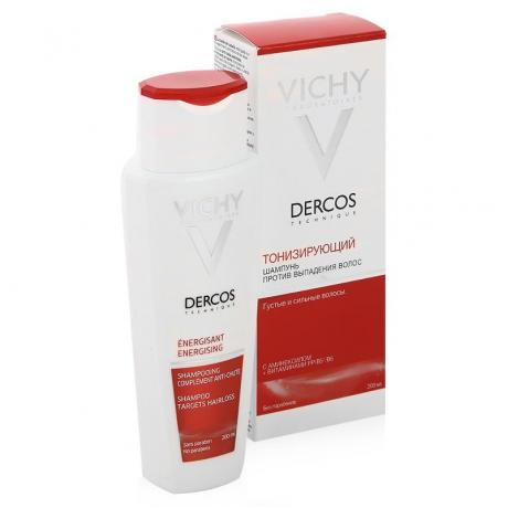 Шампунь для волос Vichy Dercos Energising, 400 мл, тонизирующий с аминексилом - фото 1