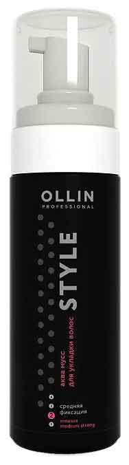 Аква мусс для укладки Ollin Professional Style средней фиксации 150мл