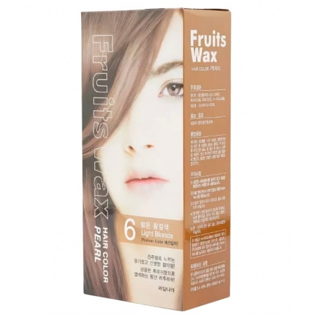 Краска для волос на фруктовой основе Welcos Fruits Wax Pearl Hair Color #06 60 мл*60 г - фото 1
