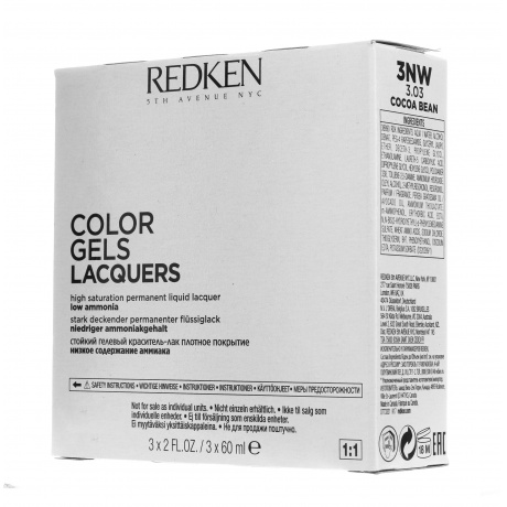Краска для волос Redken Color Gels Lacquers  1NW 3*60мл - фото 7