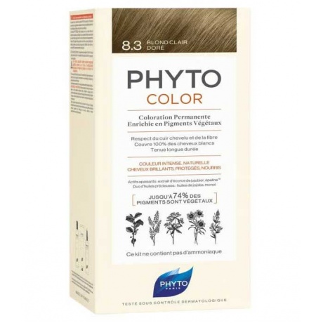 Краска для волос Phytosolba Phyto Color Светлый золотистый блонд 8.3 - фото 1