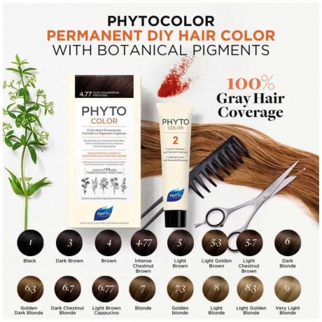 Краска для волос Phytosolba Phyto Color Светлый шатен 5 50/50/12 - фото 2