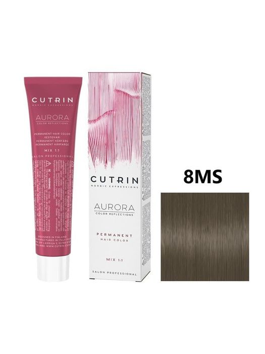 Крем-краска для волос AURORA  METALLICS 8MS серебристо-песочный блонд, 36 х 60 мл