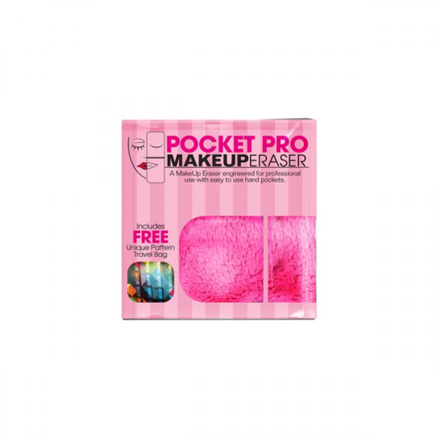 Материя умная для снятия макияжа MakeUp Eraser POCKET PRO, розовая с карманами для рук