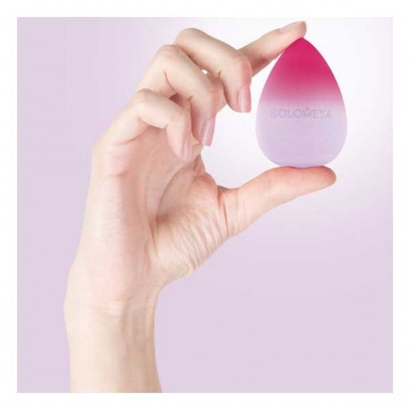 Косметический спонж для макияжа Solomeya меняющий цвет «Purple-pink» - фото 6