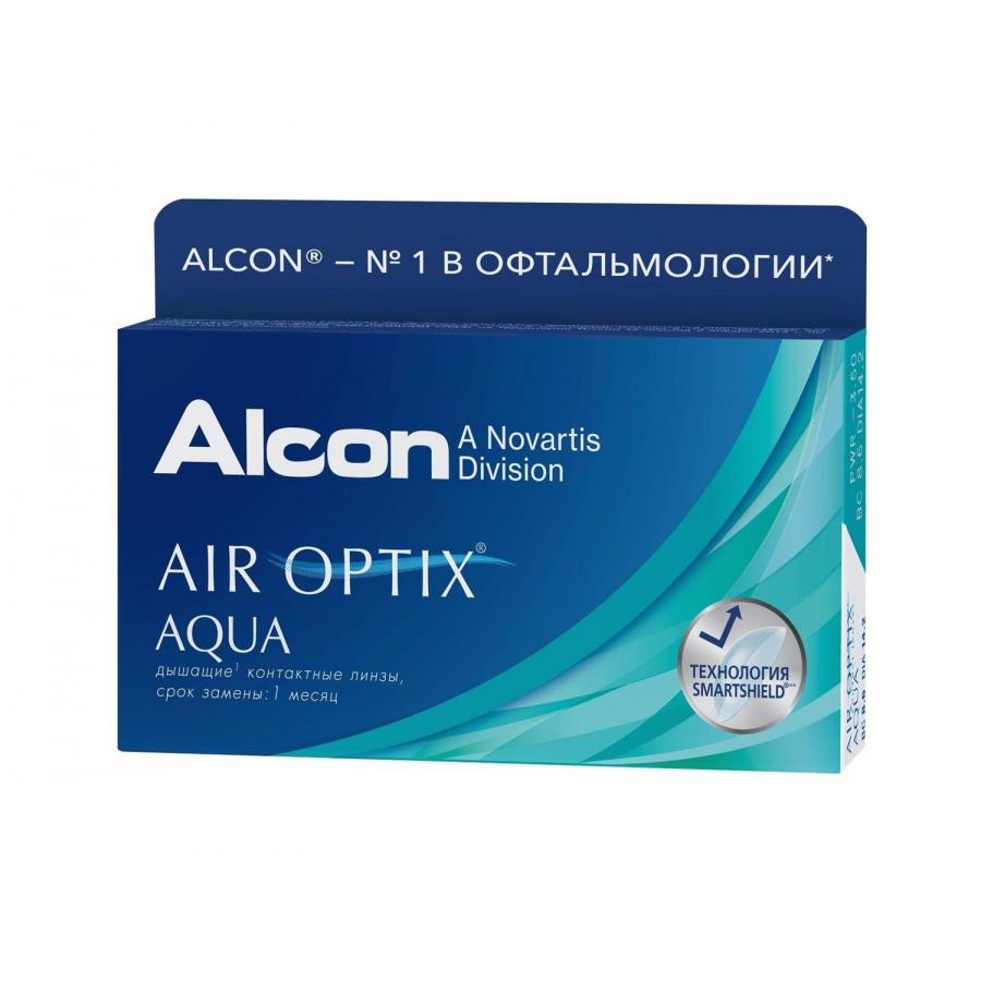 Фото - Контактные линзы Alcon Air Optix Aqua, 6 шт, R:8,6 D:-06,00 контактные линзы цветные adria color 1t 2 pack r 8 6 d 7 00 2 шт brown
