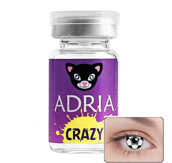 Контактные линзы цветные Adria Crazy (vial) НДС R 8,6 D -0,00 1 шт SOCCER BALL