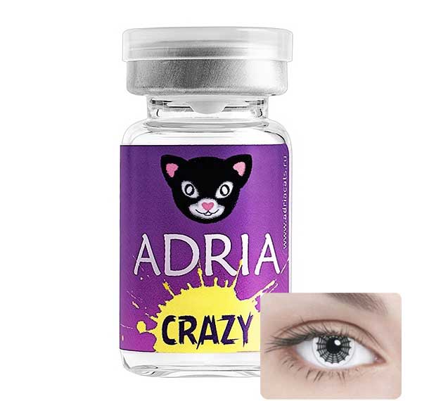 Контактные линзы цветные Adria Crazy (vial) НДС R 8,6 D -0,00 1 шт SPIDER WEB